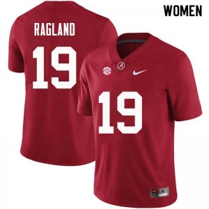 NCAA Women's Alabama Crimson Tide #19 Reggie Ragland Stitched College Nike Authentic Crimson Football Jersey TK17G06BQ